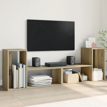 Vidaxl vidaXL TV omarice, komplet 2 kosov, hrast sonoma, 75x30x50 cm