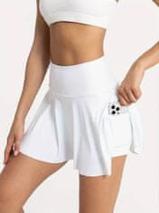 VIVVA® Krilo, Krilo s kratkimi hlačami, Športno krilo, Hlačno krilo, Krilo z žepi (Bela, S/M) | SKORTIFY