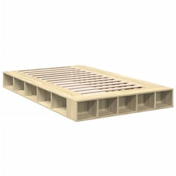 Vidaxl Posteljni okvir sonoma hrast 120x200 cm inženirski les