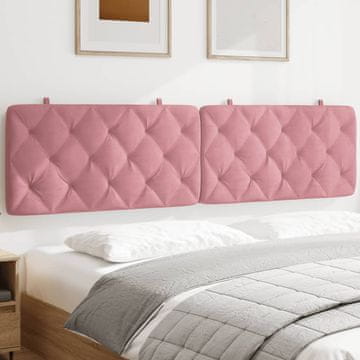 Vidaxl vidaXL Vzglavnik za posteljo, roza, 200 cm, žamet