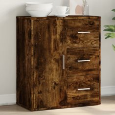 Vidaxl Komoda dimljeni hrast 60x31x70 cm inženirski les