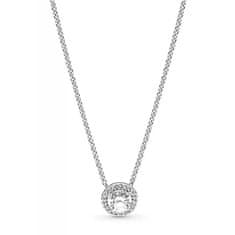 Pandora Srebrna ogrlica z bleščečim obeskom 396240CZ-45