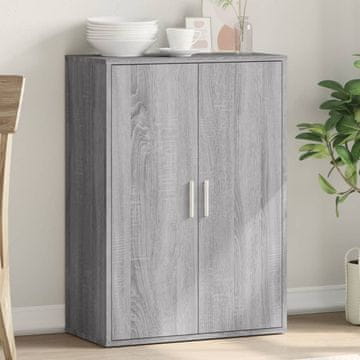 Vidaxl vidaXL Omarica, siva, hrast sonoma, 60x31x84 cm, material na osnovi lesa