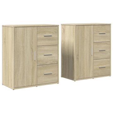 Vidaxl Komoda 2 kosa sonoma hrast 60x31x70 cm inženirski les