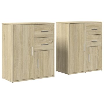 Vidaxl Komoda 2 kosa sonoma hrast 60x31x70 cm inženirski les
