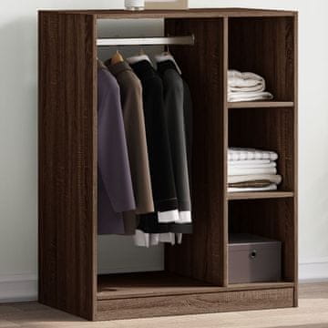 Vidaxl vidaXL Garderobna omara, siva, hrast sonoma, 77x48x102 cm