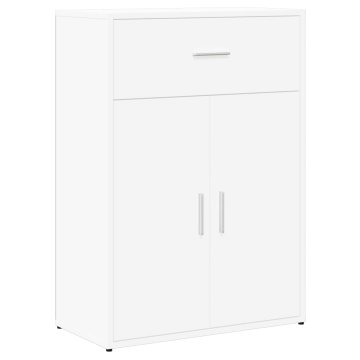 Vidaxl Komoda bela 60x30x84 cm inženirski les