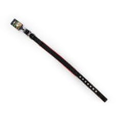 COBBYS PET Črn dvojni tekstilni ovratnik, podložen z rdečim neoprenom 65cm/25mm