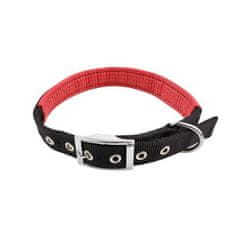 COBBYS PET Črn dvojni tekstilni ovratnik, podložen z rdečim neoprenom 65cm/25mm