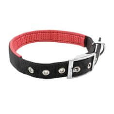 COBBYS PET Črn dvojni tekstilni ovratnik, podložen z rdečim neoprenom 65cm/25mm