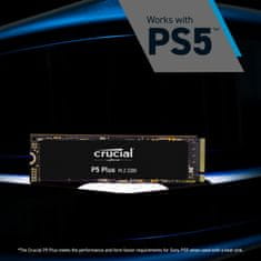 Crucial P5 Plus SSD disk s hladilnikom, Gen4 NVMe, M.2, 2TB (CT2000P5PSSD5)