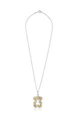 Tous Očarljiva srebrna ogrlica z dvobarvnim obeskom 1004018200 (verižica, obesek)
