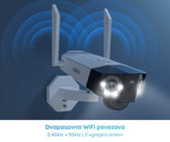 Reolink DUO B750 IP kamera, 2 objektiva, 2K , Dual WiFi, baterija, 180°, barvno nočno snemanje, IP66