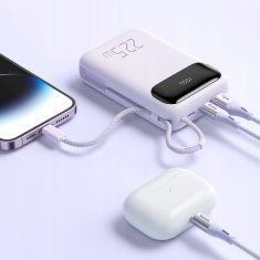 Mcdodo Mcdodo Powerbank 10000Mah Z Zaslonom Usb Usb-C 22,5W + Kabel Lightning