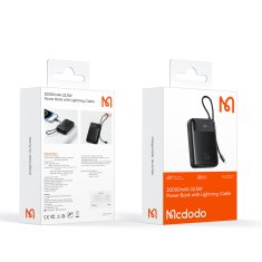 Mcdodo MCDODO POWERBANK 20000MAH Z ZASLONOM USB USB-C 22,5W + KABEL LIGHTNING