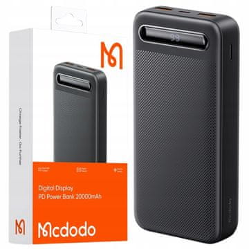 Mcdodo MCDODO POWERBANK 20000MAH Z ZASLONOM 2X USB USB-C 2A 10W + USB-C KABEL