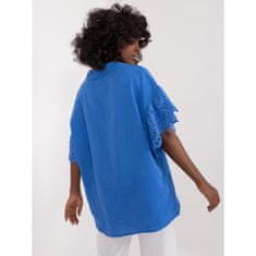 ITALY MODA Ženska bluza iz mošnene temno modre barve DHJ-BZ-6993.06_407797 Univerzalni