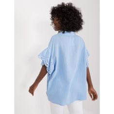 ITALY MODA Ženska bluza s kratkimi rokavi svetlo modra DHJ-BZ-6993.06_407818 Univerzalni
