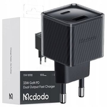 Mcdodo MCDODO HITRI TELEFONSKI POLNILEC 2X USB USB-C 33W GAN