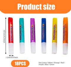 JOJOY® 3D Markerji, Otroški flomastri, 3D dizajn, Kreativni set (6 kosov) | PUFFPENS