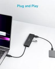 Anker Ultra Slim 4-port USB-C hub črn