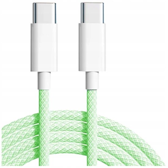 CO2 CO2 POLNILEC USB-C KABEL ZA HITRO POLNJENJE USB TIPA C ZA IPHONE 15 16 1M ZELEN