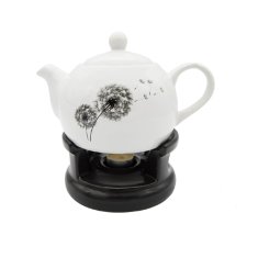 Bella Fiore Porcelanski čajnik 1000ml z grelnikom PAMPELIŠKA