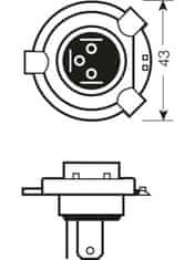Osram ŽARNICA HALOGEN H4 62204SBP 100/90W 12V P43T FS1