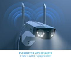 Reolink DUO W730 IP kamera, 2 objektiva, 4K, Dual WiFi, 180°, IR nočno snemanje, IP66