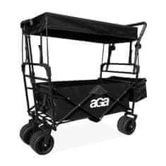 Aga Zložljiv transportni voziček s streho MR4612 Črn