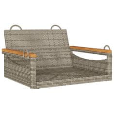 Vidaxl Gugalna klop siva 63x62x40 cm poli ratan