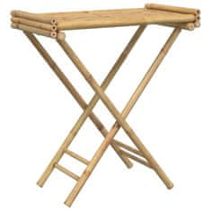 Vidaxl Zložljiva miza s pladnjem 70,5x42,5x80 cm bambus