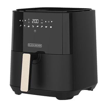 Fritéza Black+Decker, BXAF5000E, horkovzdušná, 5 L, časovač, digitální displej, 1450 W
