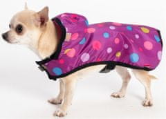 Obleka - Dežni plašč "Mia" vijolična s pikami 28 cm