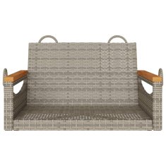 Vidaxl Gugalna klop siva 63x62x40 cm poli ratan