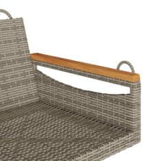 Vidaxl Gugalna klop siva 63x62x40 cm poli ratan