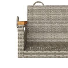 Vidaxl Gugalna klop siva 63x62x40 cm poli ratan