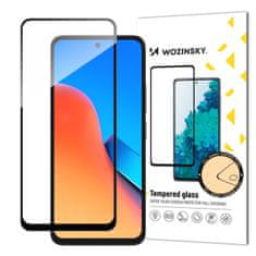 WOZINSKY Trpežno kaljeno steklo za celoten zaslon z okvirjem za Xiaomi Redmi 12 Full Glue črno