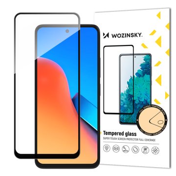 WOZINSKY Robustno kaljeno steklo z okvirjem za Xiaomi Redmi 12 Full Glue black