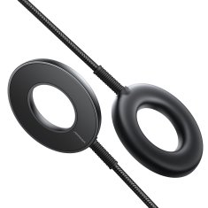 Joyroom Brezžični magnetni polnilnik 15 W s kablom USB/USB-C, črn