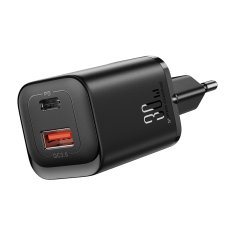 Joyroom Hitri polnilec 30W USB-A in USB-C PD QC AFC FCP črn