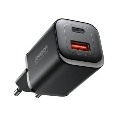 Joyroom Hitri polnilec 30W USB-A in USB-C PD QC AFC FCP črn