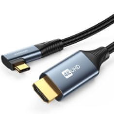 Joyroom Kabelski kotni kabel USB-C - HDMI 4K 60Hz 2m siva