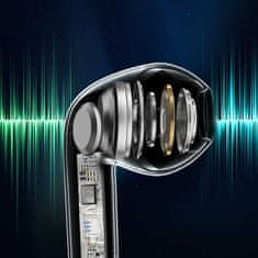 DUDAO Brezžične slušalke TWS z zaslonom LED bele barve