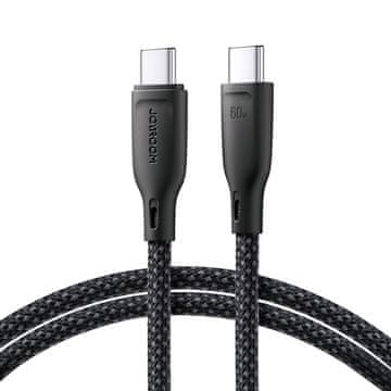 Joyroom Kabel USB-C 60 W za hiter prenos Multi-Color Series 1 m črn