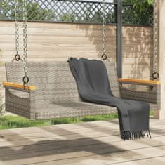 Vidaxl Gugalna klop siva 109x62x40 cm poli ratan