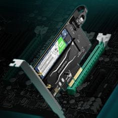 Ugreen Razširitvena kartica PCIe 3.0 x4 adapter, dodatni dve reži za SSD M.2 M-Key in M.2 B-Key