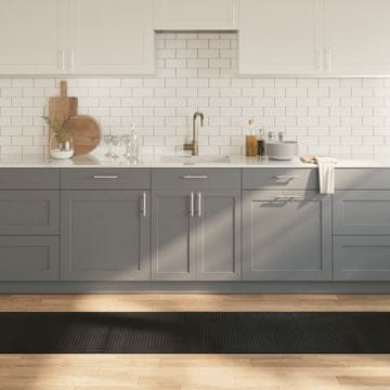 shumee Preproga pravokotna črna 60x1000 cm bambus