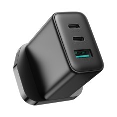 Joyroom Hitri polnilec 2x USB-C USB-A 32W Angleški vtič UK 32W črn