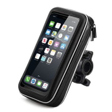WOZINSKY Etui na telefon z uchwytem na kierownicę do roweru motocykla hulajnogi czarny